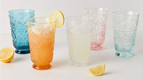 Anthropologie Bombay Glasses, Set of 4