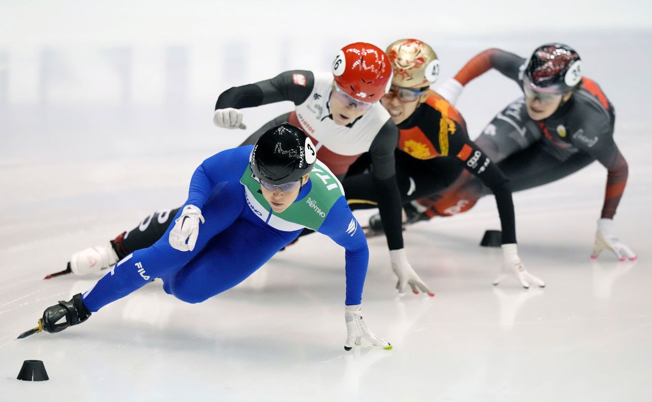 <strong>Arianna Fontana (Italy):</strong> Fontana, seen at left, has won eight Olympic medals. That's tied for the most ever by a short-track speedskater. Her specialty is the 500 meters, which she won in 2018 and has medaled in the last three Olympic Games. Fontana was the youngest Italian to win a Winter Games medal when she won a bronze at the age of 15 in 2006. She's now 31.