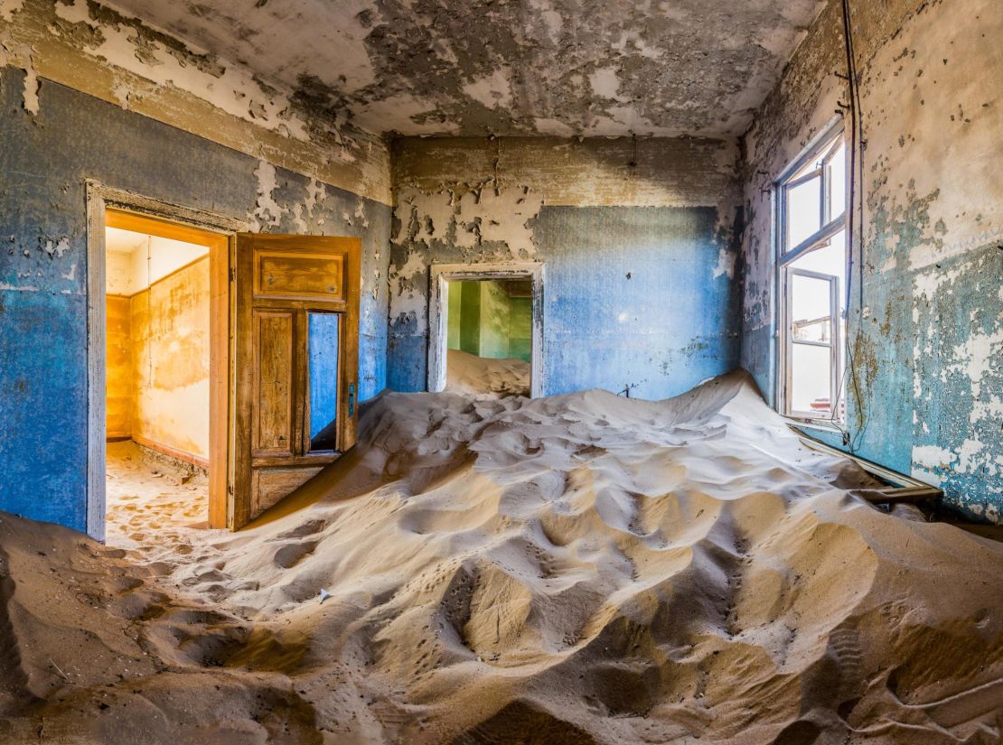 Kolmanskop in Namibia was one of the richest towns in Africa years before it was abandoned.