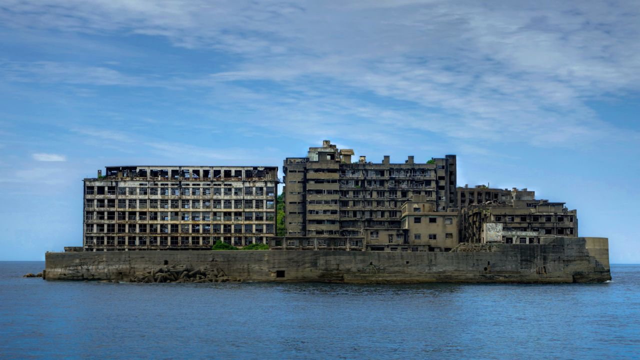 Hashima Island was abandoned in 1974.