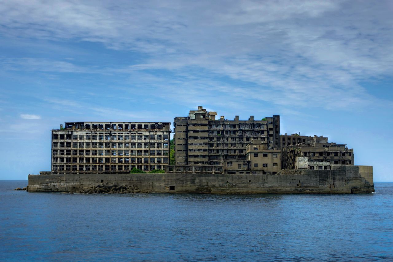 Hashima Island was abandoned in 1974.