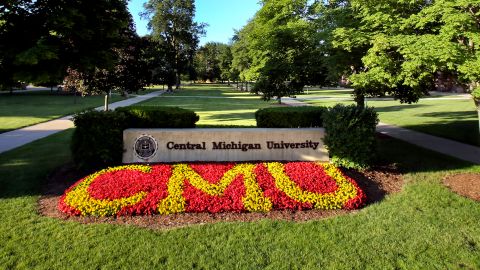 A view of the campus of Central Michigan University. 