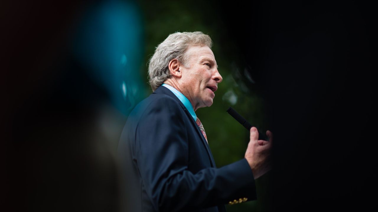 Andy Parker, the father of Alison Parker, speaks at an event in September 2015. Survivors from the cruel summer of gun violence, other survivors from around the country and supporters of Everytown and Moms Demand Action for Gun Sense In America held a rally at the US Capitol on Thursday September 10, 2015.