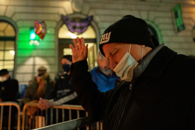 People participate in the vigil on January 24.