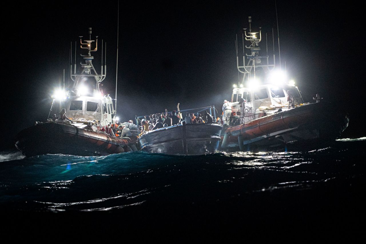 Hundreds of migrants are rescued off the Italian island of Lampedusa on Tuesday, January 25. The Italian Coast Guard found them in a packed wooden boat in the Mediterranean Sea. At least seven migrants aboard the boat died of hypothermia, according to Italy's ANSA news agency.