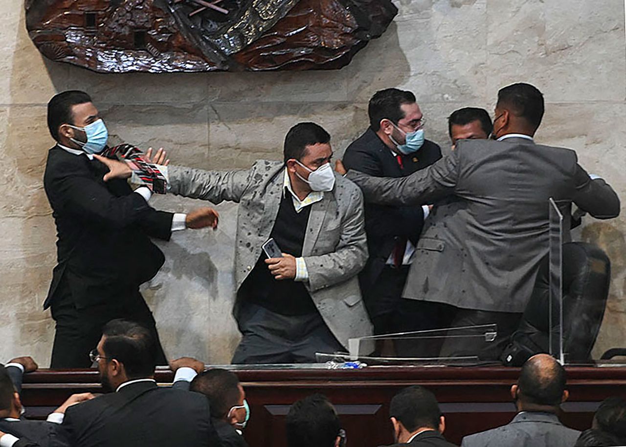 <a href="https://www.cnn.com/videos/world/2022/01/23/honduran-congress-brawl-orig-jc.cnn/video/playlists/around-the-world/" target="_blank">A fight broke out on the floor of Honduras' Congress</a> on Friday, January 21. It happened after some members of the Libre Party broke a prior agreement and elected Jorge Calix as Congress' president instead of Luis Redondo.