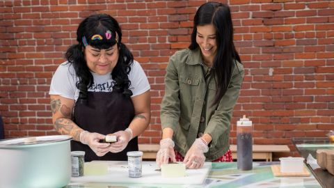 Growing up, Lisa Ling's grandmother never allowed her to cook. Here, she learns how to make a Hot Cheeto Musubi from Doreen Nakama.