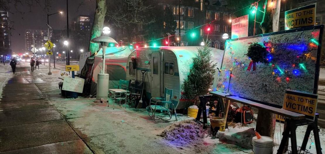 Vaughn has been protesting through harsh conditions at the University of Michigan.