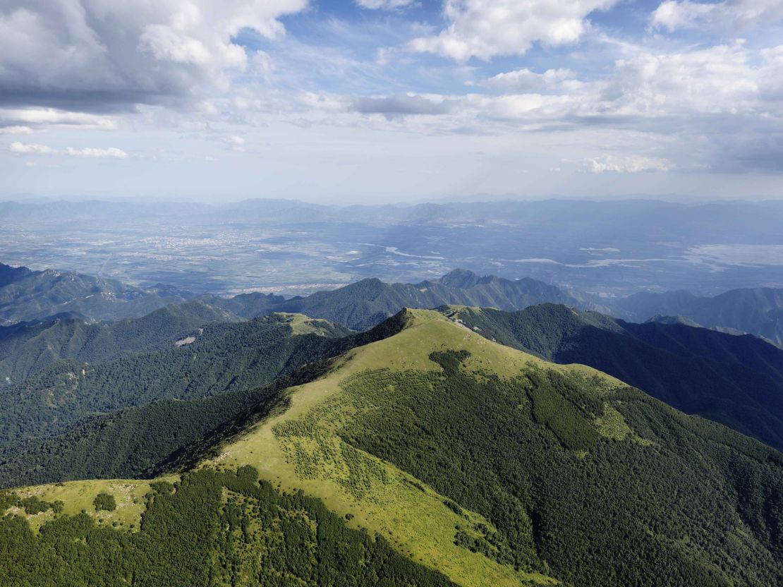 A photo of the Xiao Haituo Mountain in 2014, before it was turned into the alpine ski venue for the Beijing Winter Olympics.