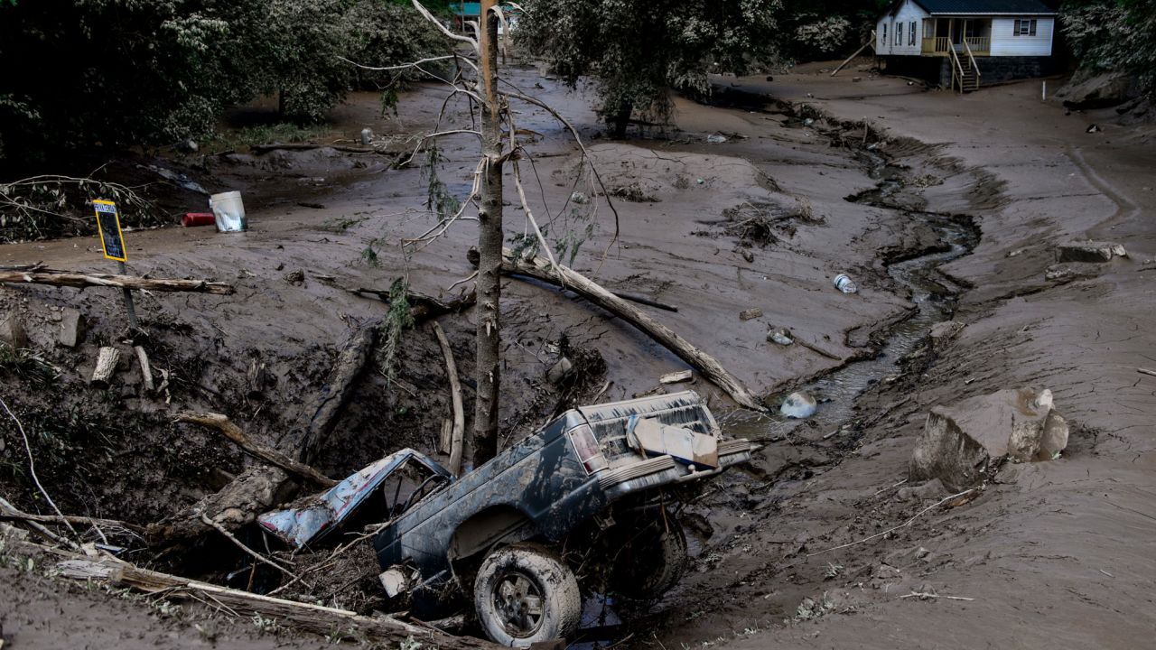 The aftermath of a flood in Clendenin, West Virginia, in 2016.