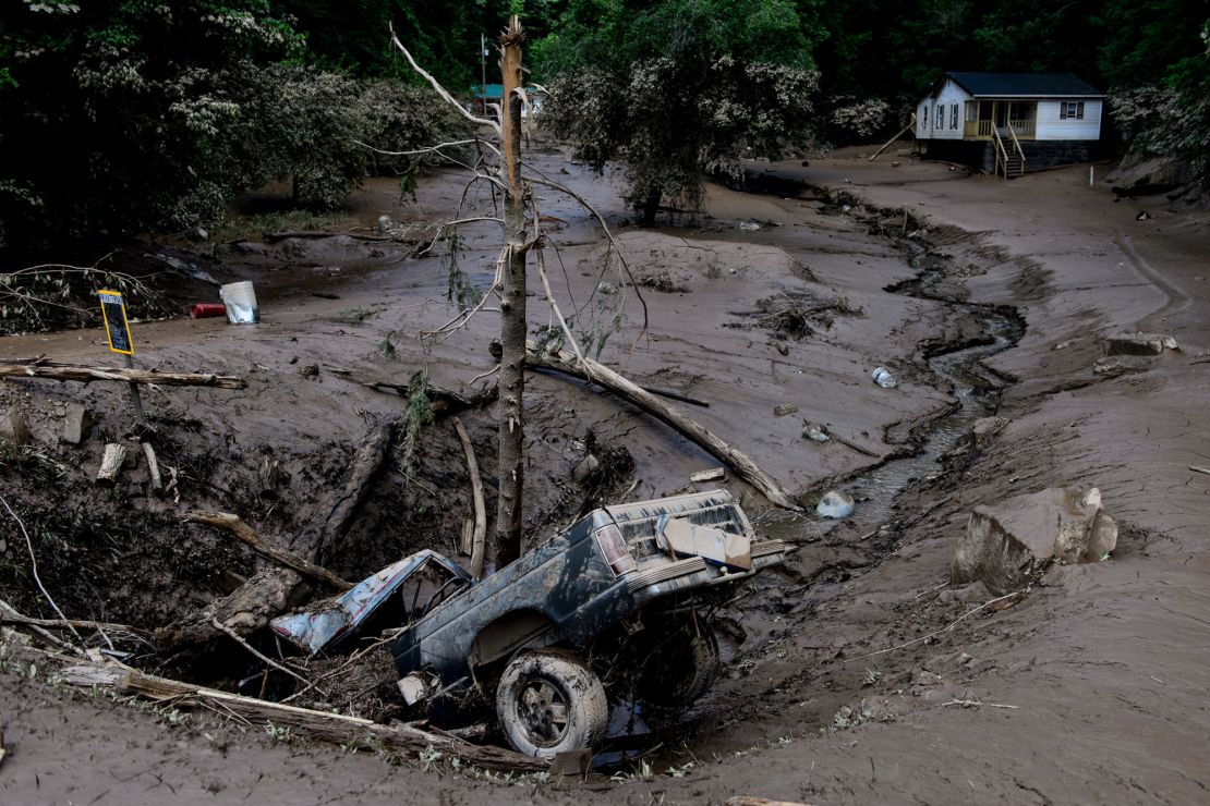 The aftermath of a flood in Clendenin, West Virginia, in 2016. 