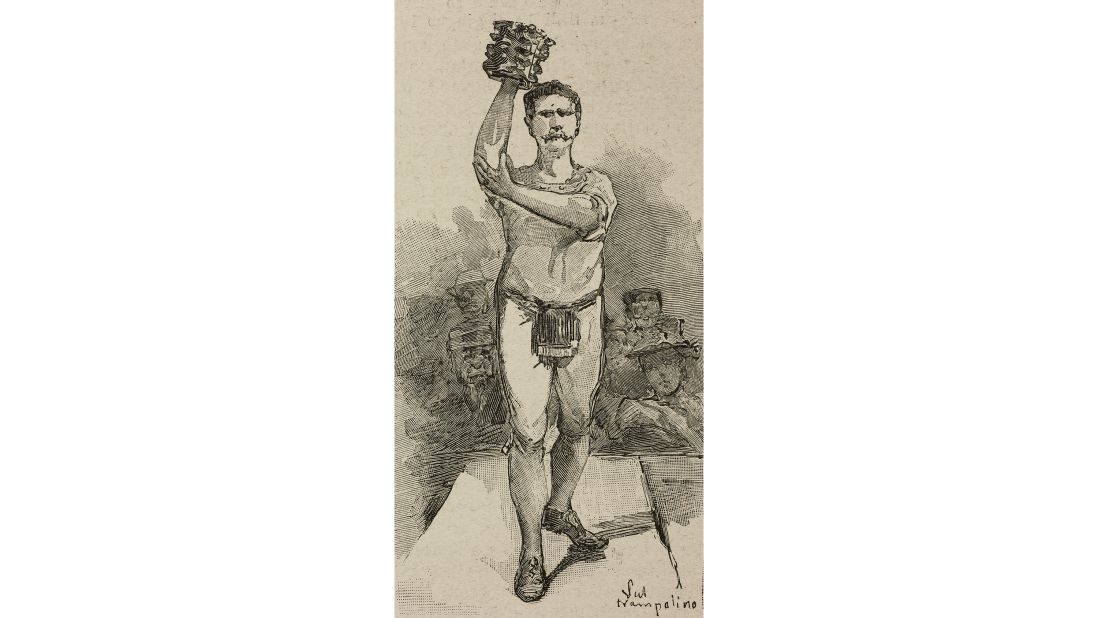 <strong>Celeb status: </strong>Players were the sports stars of the time as shown in this 1893 engraving by Dante Paolocci, from 'L'Illustrazione Italiana.'