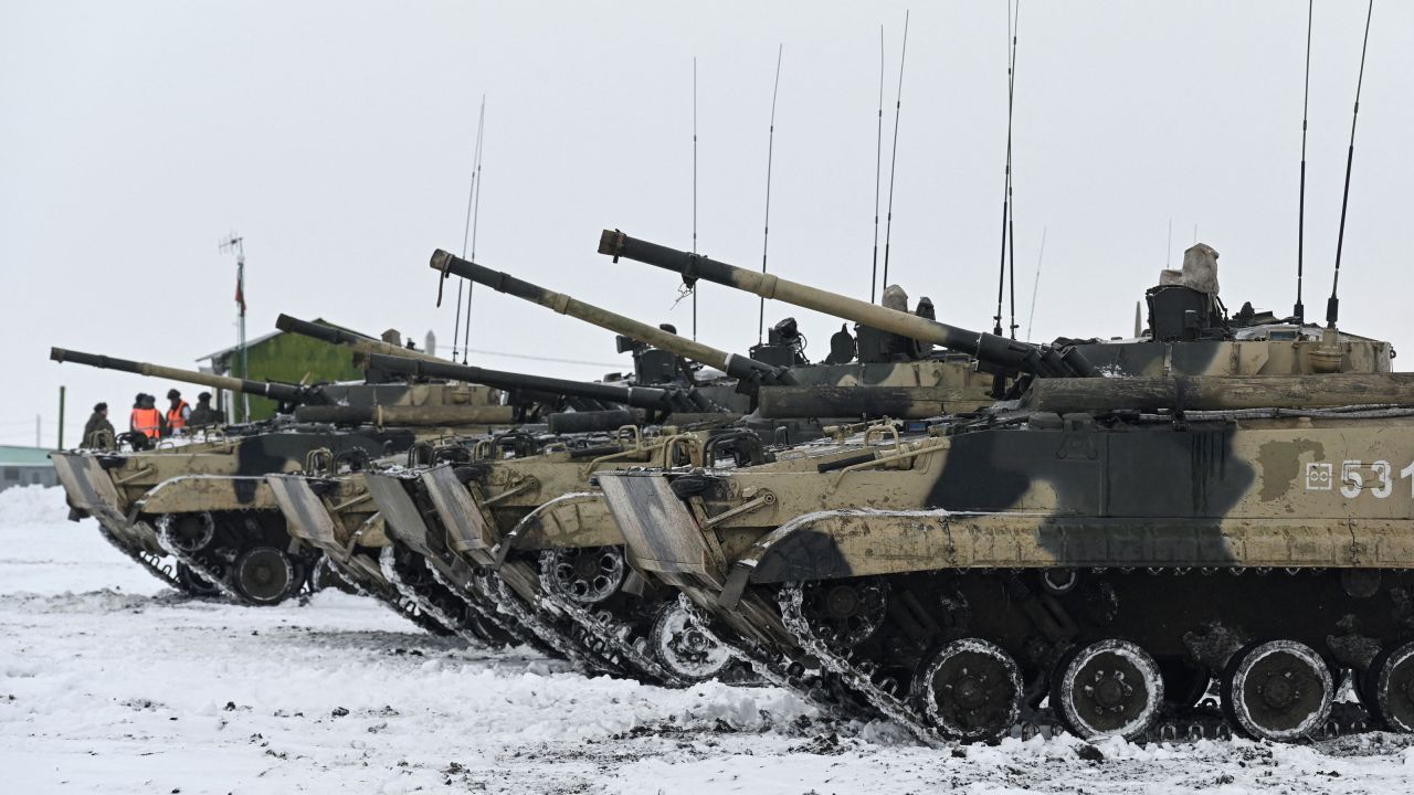Russian forces have been massing near the country's border with Ukraine.