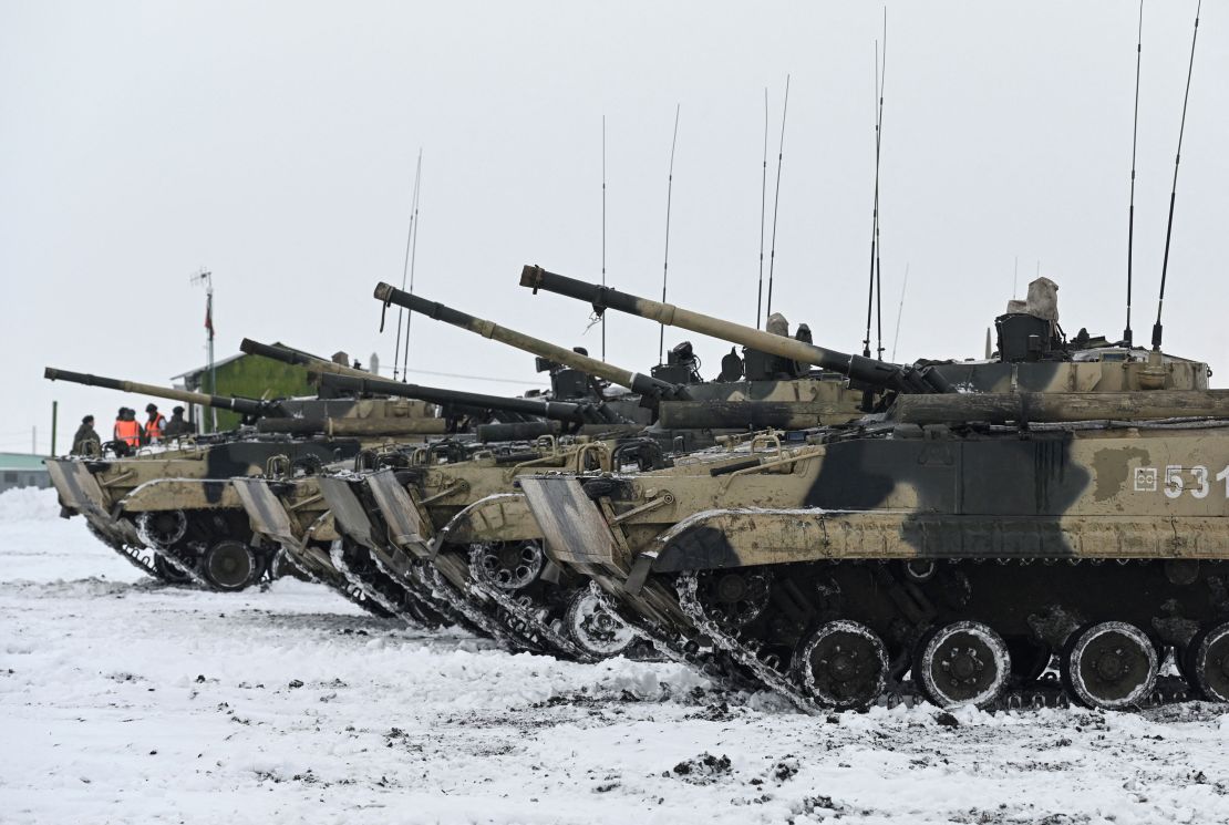 Russian forces have been massing near the country's border with Ukraine.