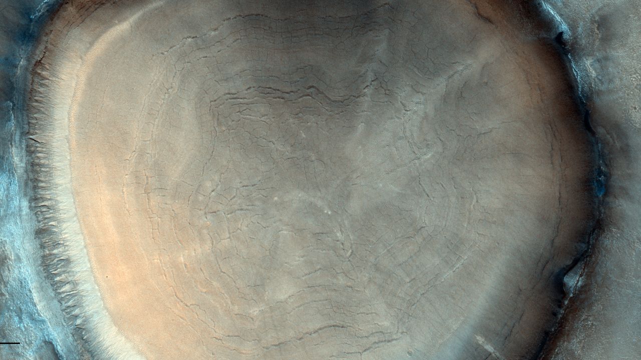 tree stump crater Mars scn