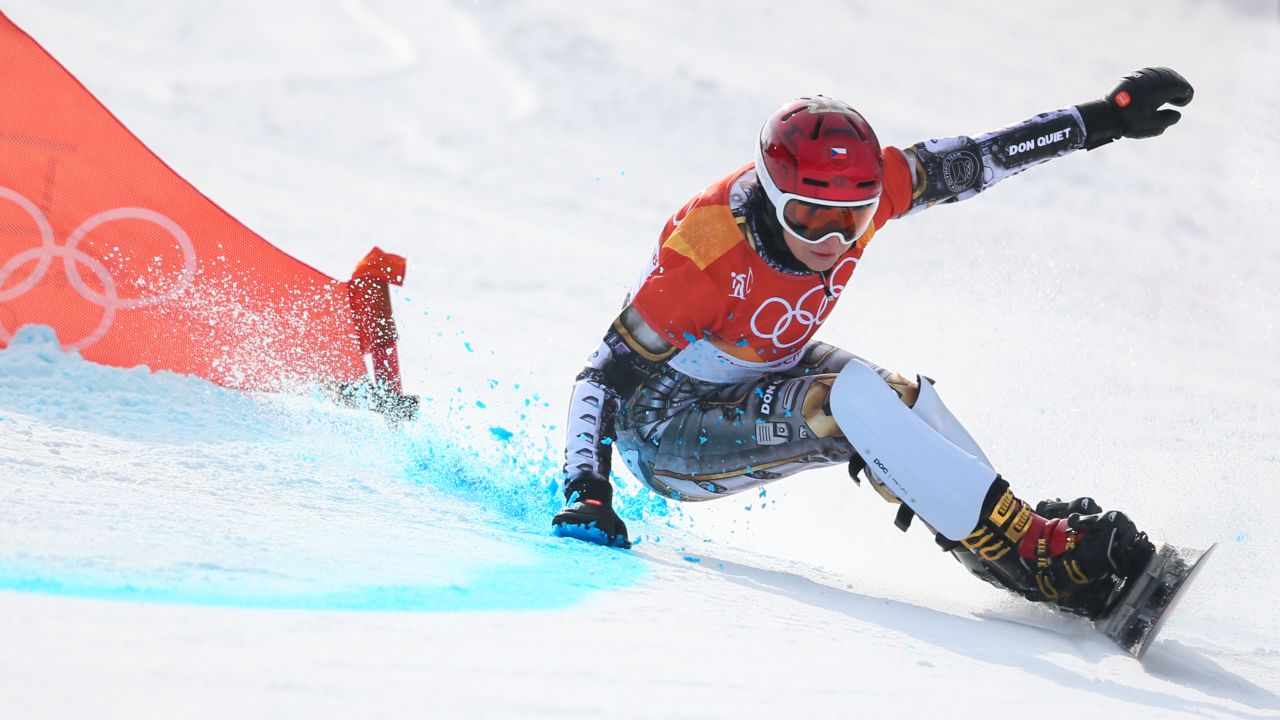 Ester Ledecká of Czech Republic won gold in the Women's Parallel Giant Slalom at PyeongChang 2018. 