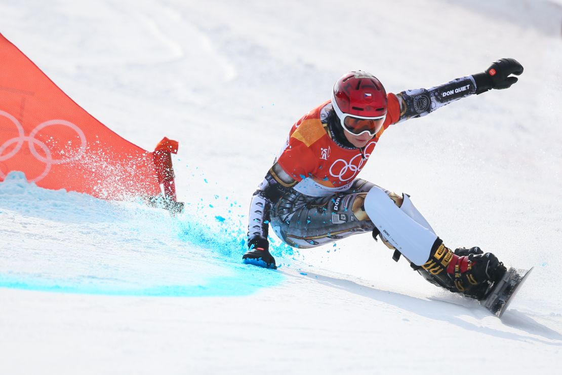 Ester Ledecká of Czech Republic won gold in the Women's Parallel Giant Slalom at PyeongChang 2018. 