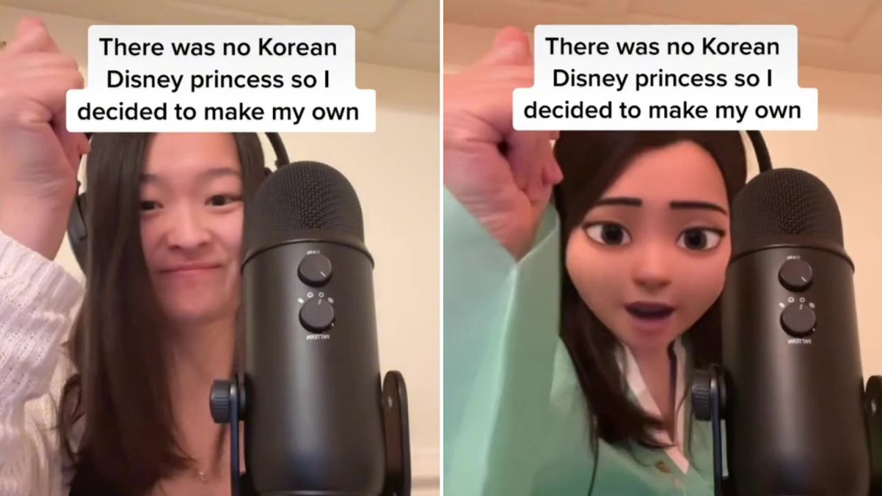 Julia Riew snaps into character on TikTok.