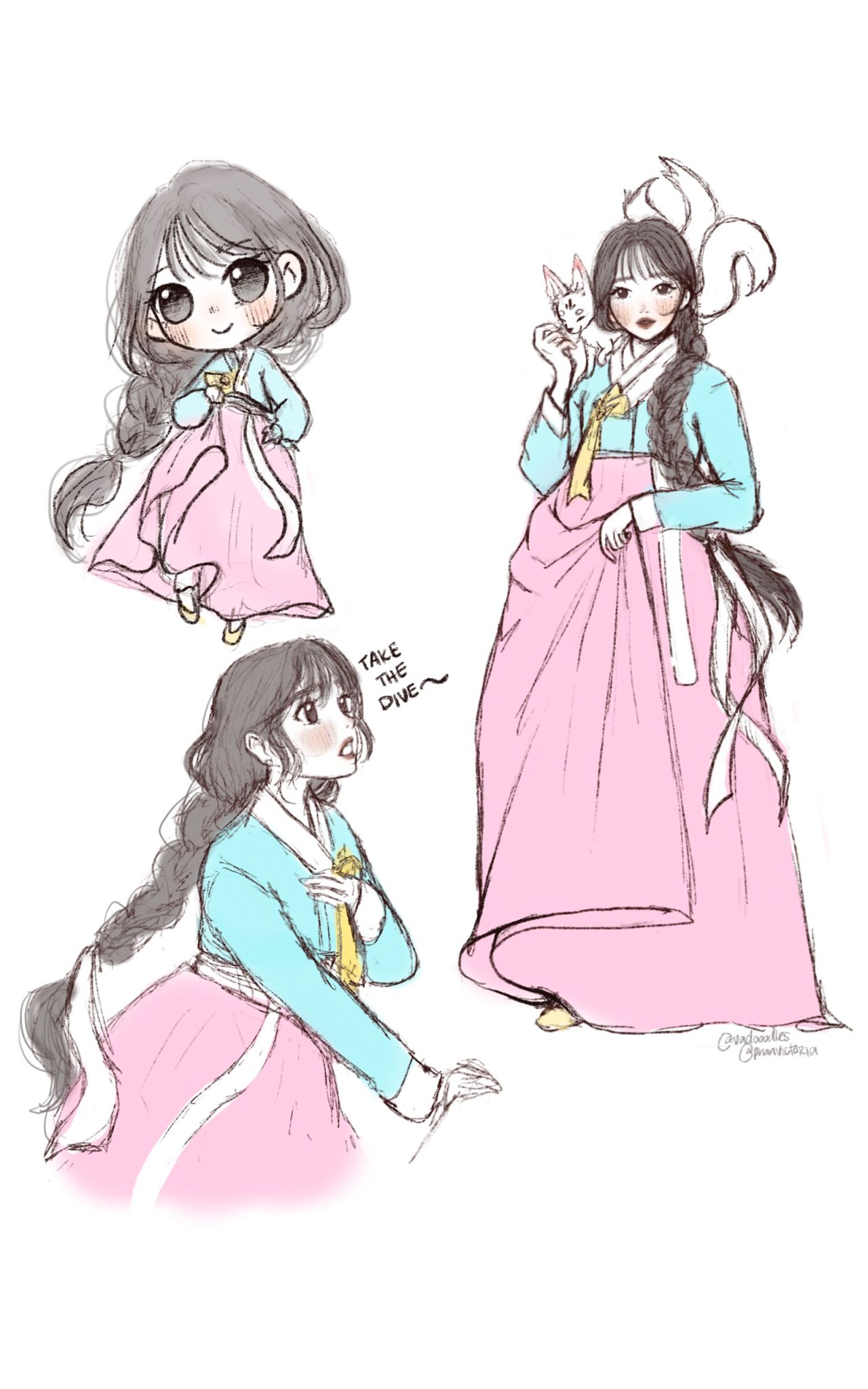 Artist Victoria Phan draws the princess alongside a gumiho, or nine-tailed fox, named Lotus.