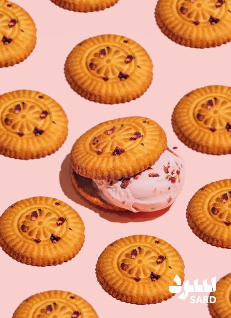 Rose, chili, saffron, pistachio, and other flavors are scooped into waffle cones or served in ice cream sandwiches.