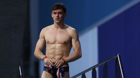 Tom Daley, who identifies as openly gay, at the Tokyo Olympics in 2021