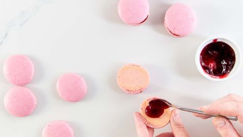 Red Velvet NYC French Raspberry Macarons DIY Baking Kit 