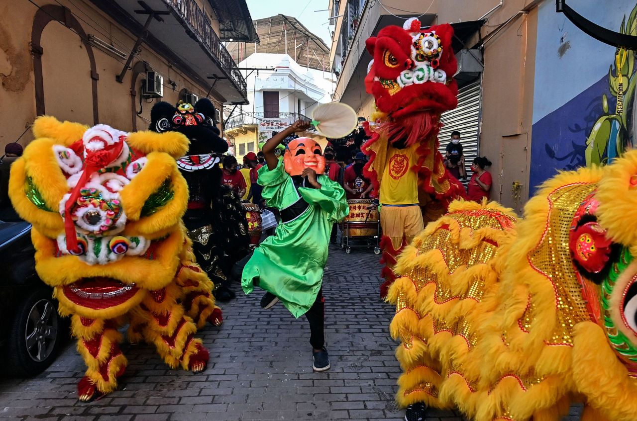 People celebrate in Panama City on February 1.
