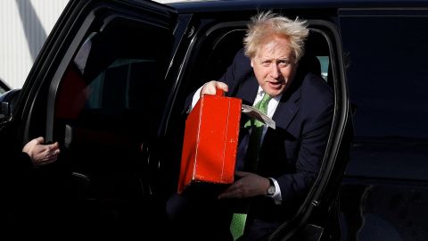 British Prime Minister Boris Johnson departs London for Ukraine on February 1, 2022.
