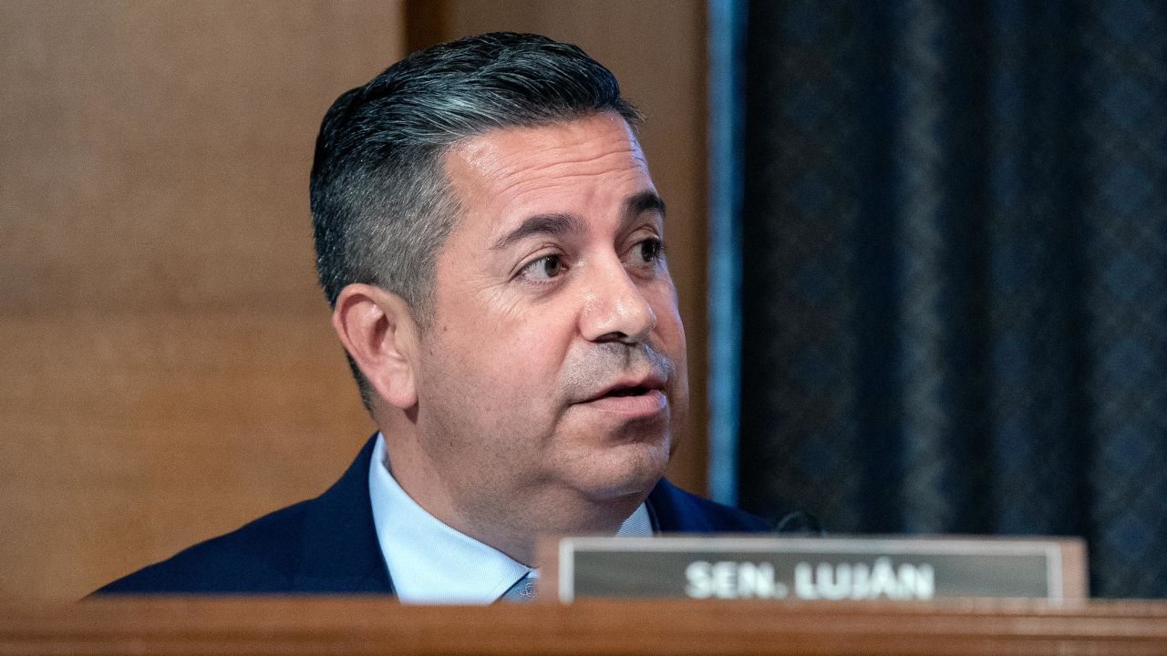 Sen. Ben Ray Luján, D-N.M., speaks during a Senate Health, Education, Labor, and Pensions Committee hearing, Tuesday, July 20, 2021, on Capitol Hill in Washington. 