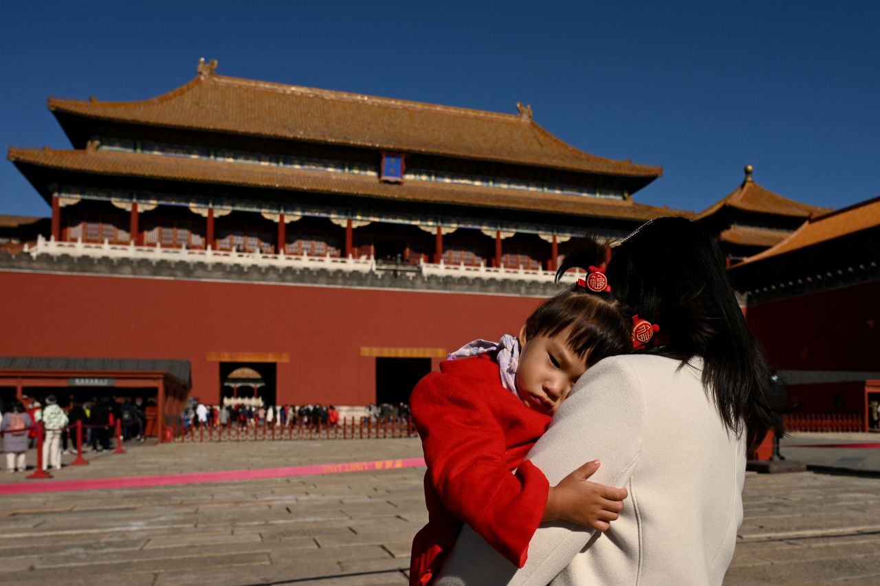 People visit the Forbidden City in Beijing to mark the start of the Lunar New Year.