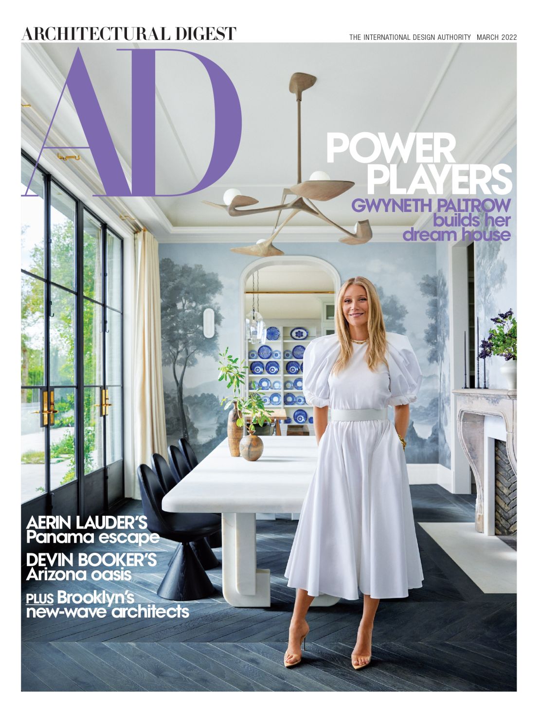 The March issue of Architectural Digest featuring Gwyneth Paltrow.