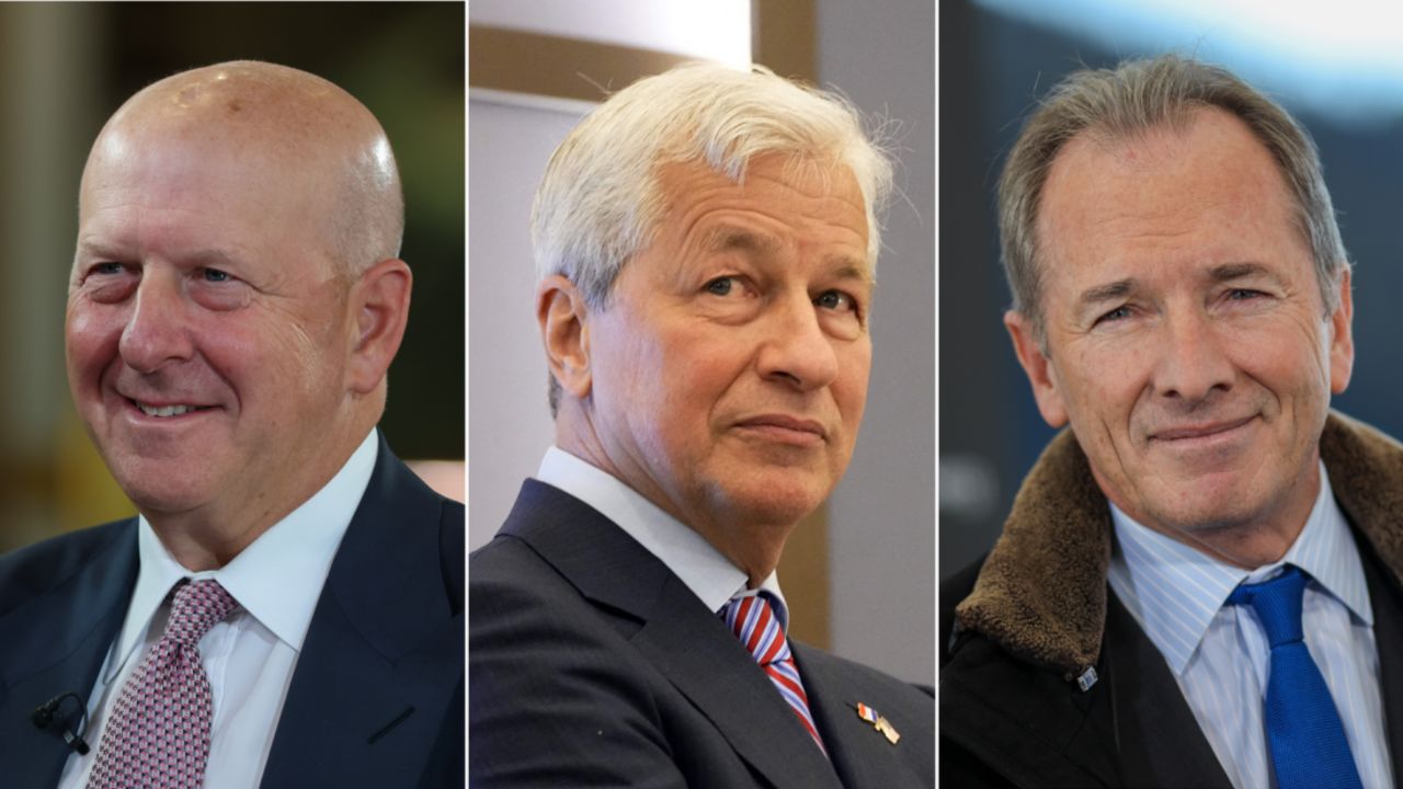 Goldman Sachs CEO David Solomon, JPMorgan Chase chief Jamie Dimon and Morgan Stanley head James Gorman all received pay bumps in 2021.