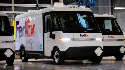FedEx partnered with General Motors' BrightDrop to purchase electric delivery vans.