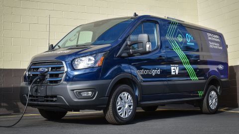 National Grid added Ford E-Transit vans to its Massachusetts fleet.