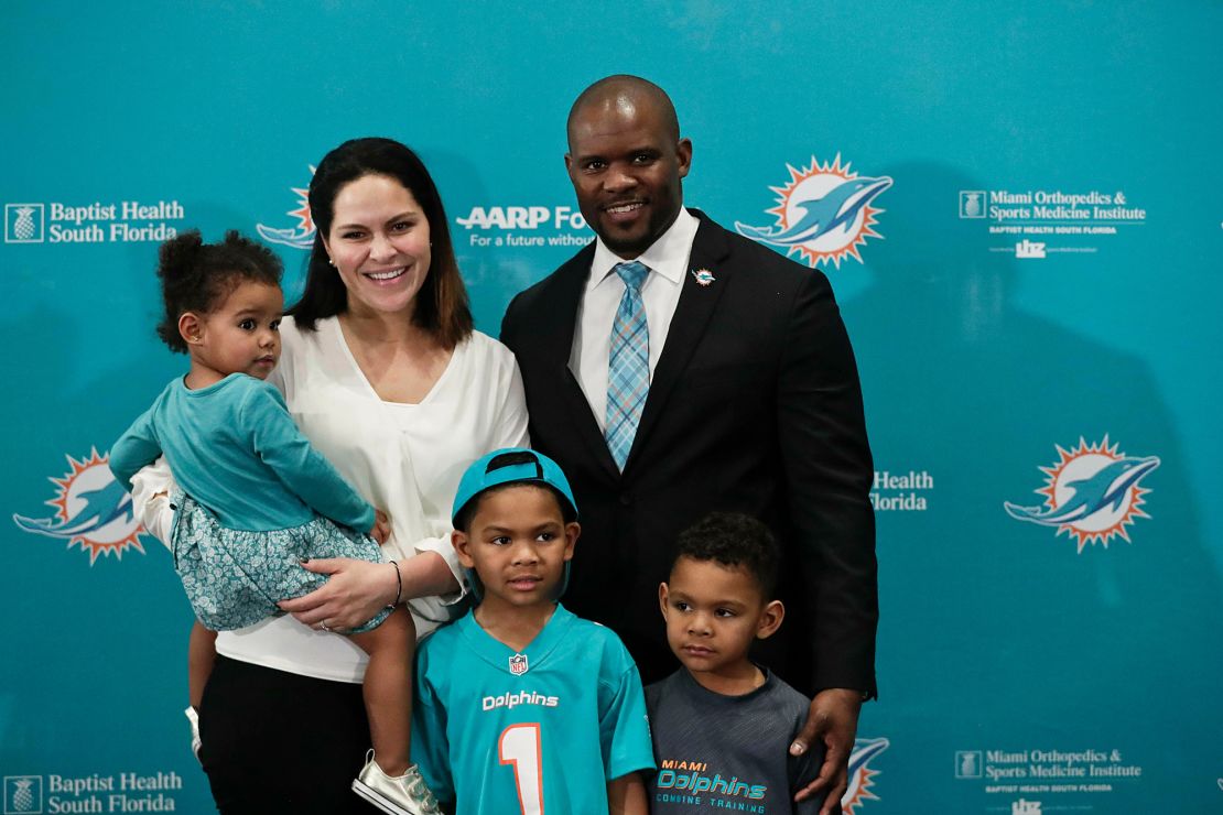 Brian Flores with his wife, Jennifer, their daughter Liliana and their sons Miles and  Maxwell. 