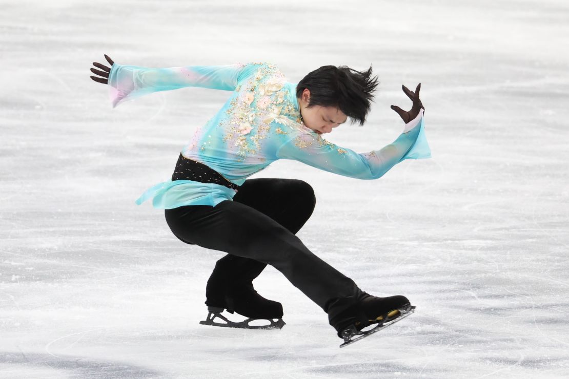 Yuzuru Hanyu competes in the Men's Free Skating at the 90th All Japan Figure Skating Championships on December 26, 2021.