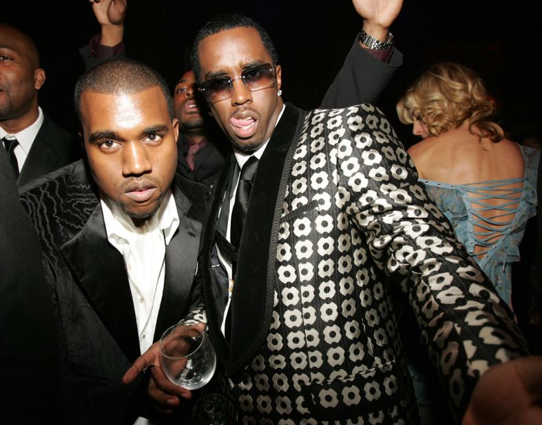 West and Sean "P. Diddy" Combs party together in 2004.