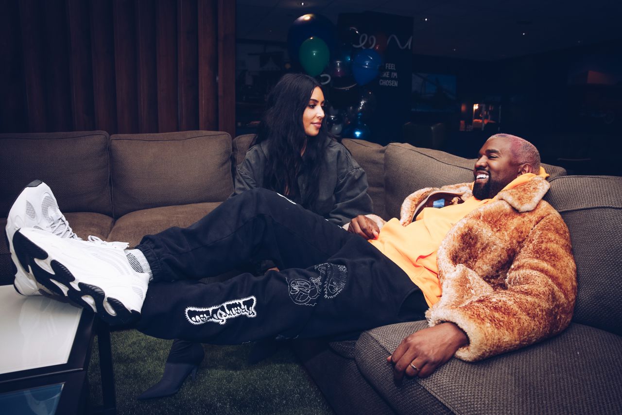West and Kardashian West attend a Travis Scott concert in California in 2018.