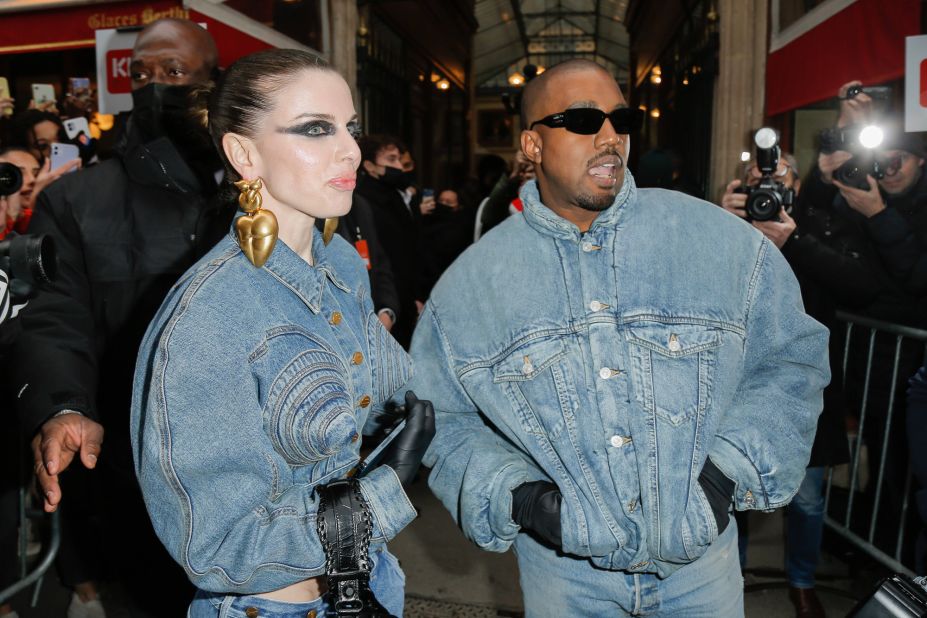 West and actress Julia Fox appear together at a fashion show in Paris in January 2022. <a href="https://www.cnn.com/2022/02/15/entertainment/kanye-west-kim-kardashian-julia-fox/index.html" target="_blank">The two dated for a couple of months</a> after Kardashian West <a href="https://www.cnn.com/2021/02/19/entertainment/kim-kardashian-west-kanye-west-to-divorce/index.html" target="_blank">filed for divorce</a> in 2021.