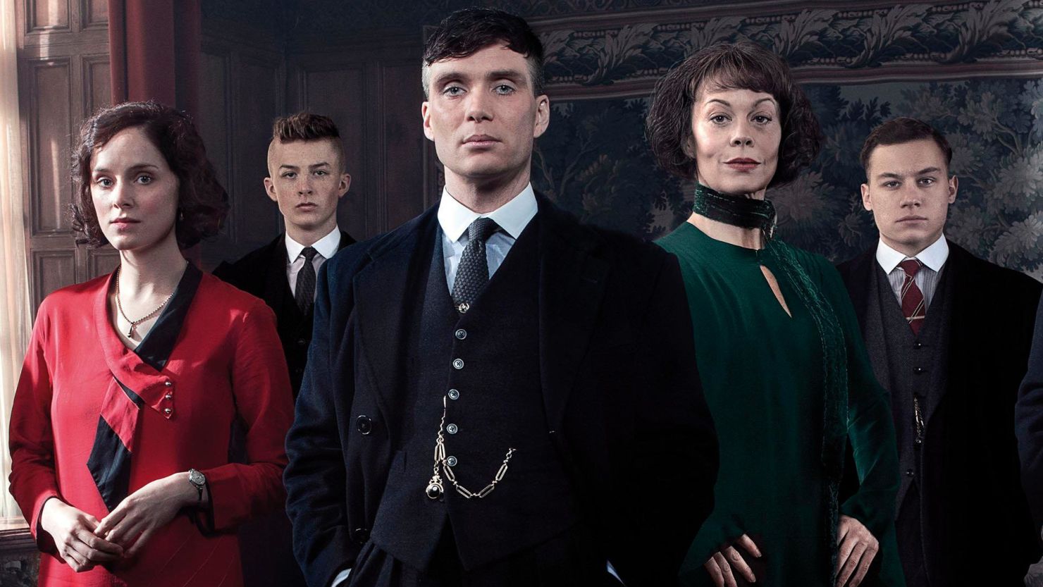 Cillian Murphy, pictured here as the character Tommy Shelby alongside Helen McCrory as Aunt Polly (second right) has said the late actor was "magnificent," "brave" and "courageous."