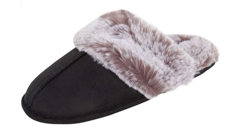 Boho styles furry online slippers