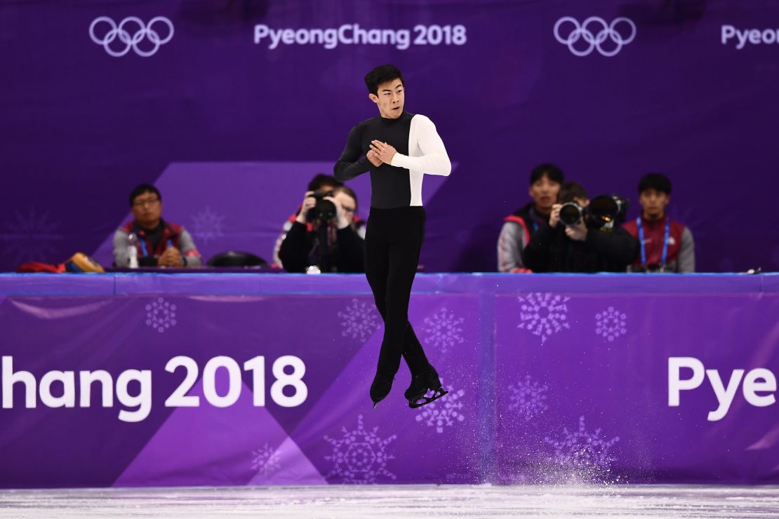 Chen competes in the men's single skating short program during the PyeongChang 2018 Winter Olympic Games.