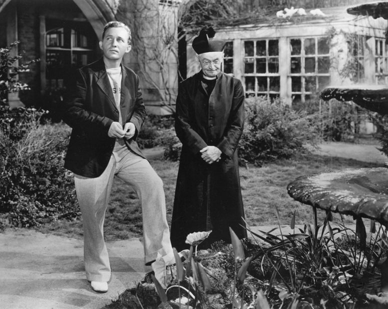 <strong>"Going My Way" (1945):</strong> Hollywood's favorite crooner became its favorite priest. Bing Crosby, left, won the best actor award as Father Chuck O'Malley in "Going My Way." He encountered resistance from a crusty old priest (Barry Fitzgerald) when he tried to help an impoverished church parish.