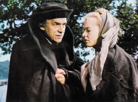 <strong>"A Man for All Seasons" (1967):</strong> Paul Scofield re-created his stage role as Sir Thomas More in Fred Zinnemann's film version of the Robert Bolt drama "A Man for All Seasons." The film portrayed More as a man of conscience who refused to recognize King Henry VIII as head of the Church of England because of his denial of the Pope's authority. Scofield and director Zinnemann both won Oscars for their work. Susannah York, right, co-starred.