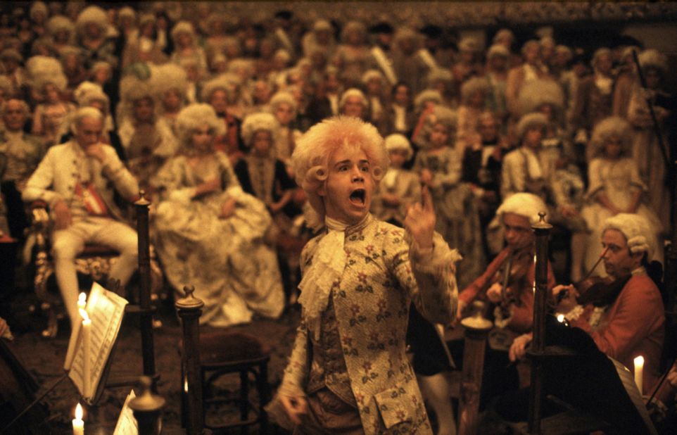 <strong>"Amadeus" (1985):</strong> Another epic, "Amadeus" was based on Peter Shaffer's award-winning play about composer Wolfgang Amadeus Mozart (Tom Hulce) and his rival, Antonio Salieri. The film won eight Oscars, including awards for director Milos Forman -- his second, after "One Flew Over the Cuckoo's Nest" -- and star F. Murray Abraham, who played Salieri. 
