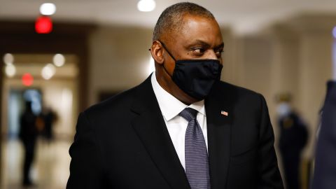 US Defense Secretary Lloyd Austin arrives to attend a closed-door hearing on Capitol Hill in Washington, DC on Wednesday, February 2.