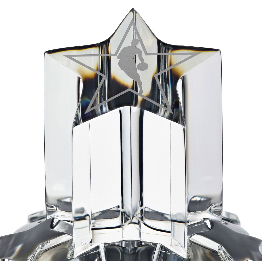 A photo of the top tier of the new Kobe Bryant Trophy.