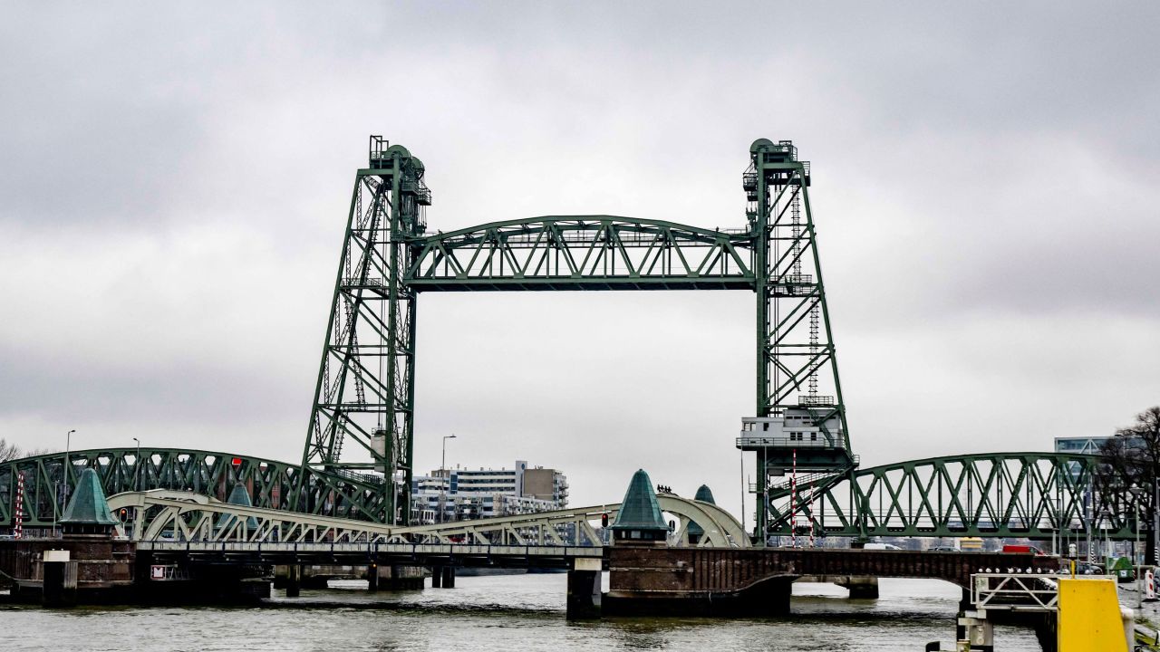 The De Hef bridge in Rotterdam.