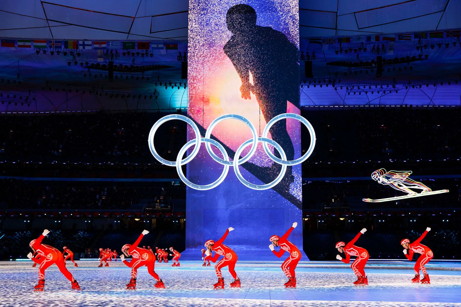 Performers take part in the opening ceremony.