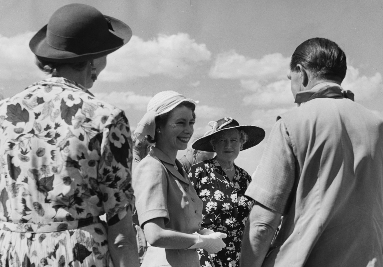 During her royal tour, Princess Elizabeth attends a polo match in Nyeri, Kenya, on February 3, 1952.